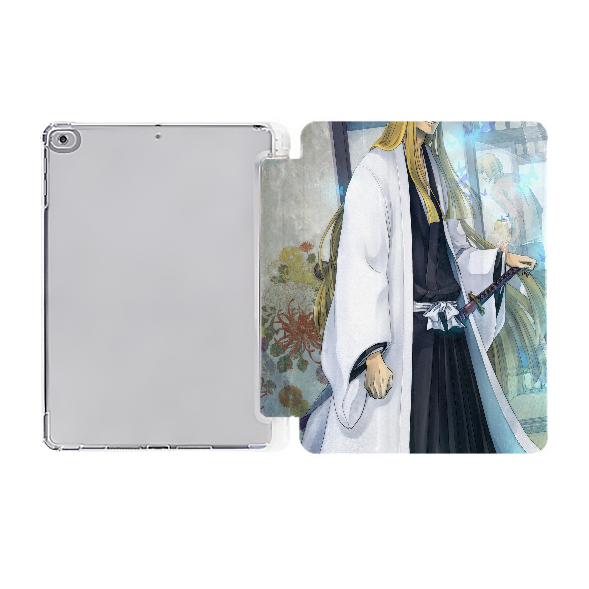 （画像用） ブリーチ BLEACH IPad ケース ペン収納付き 三つ折りスタンド PUレザー×シリコン 対応機種9.5/10.5/10.9インチ